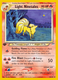 Light Ninetales 1st Edition - Neo Destiny