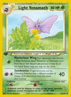 Light Venomoth 1st Edition - Neo Destiny
