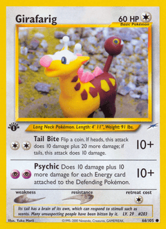 Girafarig 1st Edition - Neo Destiny