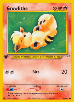 Growlithe 1st Edition - Neo Destiny