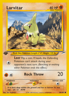 Larvitar 1st Edition - Neo Destiny