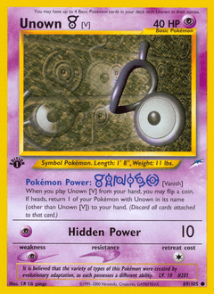 Unown [V] 1st Edition - Neo Destiny