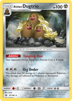 Alolan Dugtrio Holo - Sun & Moon