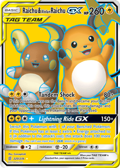 Raichu & Alolan Raichu-GX Normal - Unified Minds