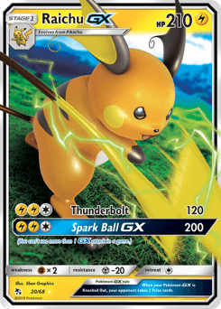Raichu-GX Normal - Hidden Fates