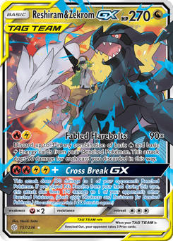 Reshiram & Zekrom-GX Normal - Cosmic Eclipse