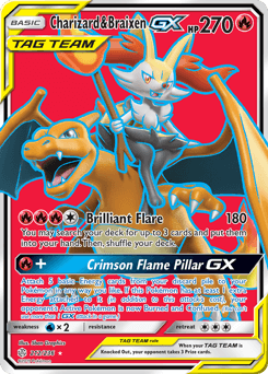 Charizard & Braixen-GX Normal - Cosmic Eclipse