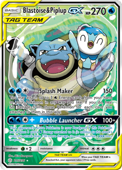 Blastoise & Piplup-GX Normal - Cosmic Eclipse