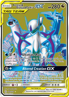 Arceus & Dialga & Palkia-GX Normal - Cosmic Eclipse