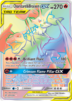 Charizard & Braixen-GX Normal - Cosmic Eclipse