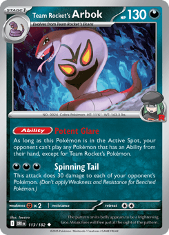 Team Rocket's Arbok Normal - Destined Rivals