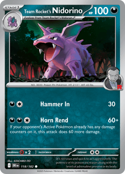 Team Rocket's Nidorino Normal - Destined Rivals