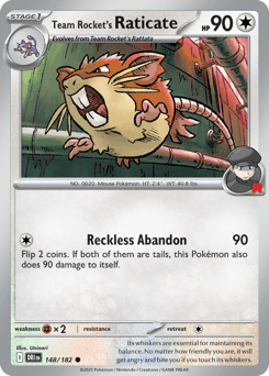 Team Rocket's Raticate Normal - Destined Rivals