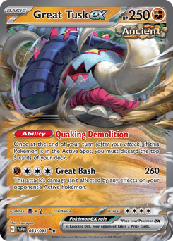 Great Tusk ex Normal - Paldean Fates