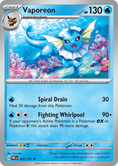 Vaporeon Normal - Prismatic Evolutions