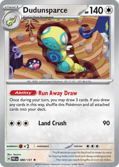 Dudunsparce Normal - Prismatic Evolutions