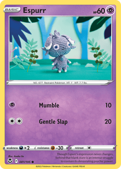 Espurr Normal - Silver Tempest