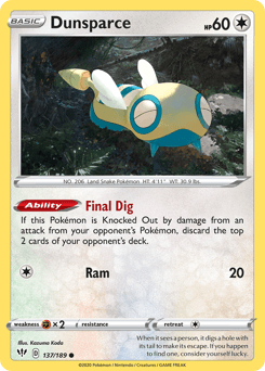 Dunsparce Normal - Darkness Ablaze