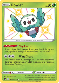 Rowlet Normal - Shining Fates Shiny Vault