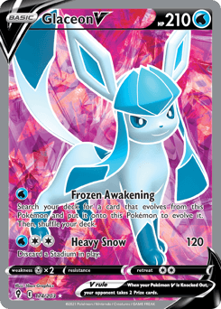 Glaceon V Normal - Evolving Skies