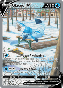 Glaceon V Normal - Evolving Skies