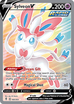 Sylveon V Normal - Evolving Skies