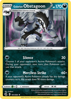Galarian Obstagoon Holo - Fusion Strike