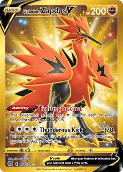Galarian Zapdos V Normal - Brilliant Stars